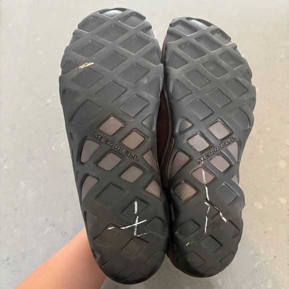 Merrell‎ Jungle Moc Nubuck Men 13 Brown Leather Slip On Shoe Work Casual READ - Picture 5 of 7